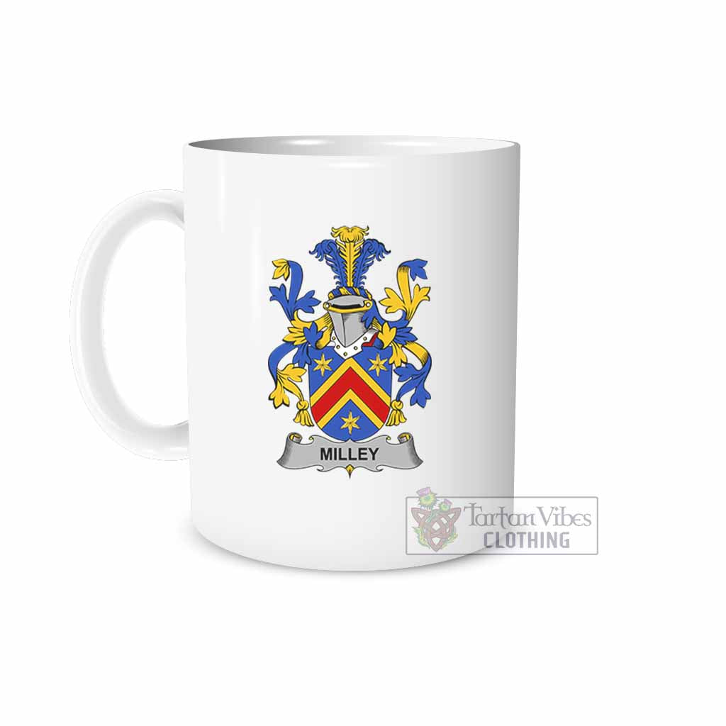 Milley Irish Clan Coat of Arms Ceramic Mug White - 2D-tartanvibesclothing