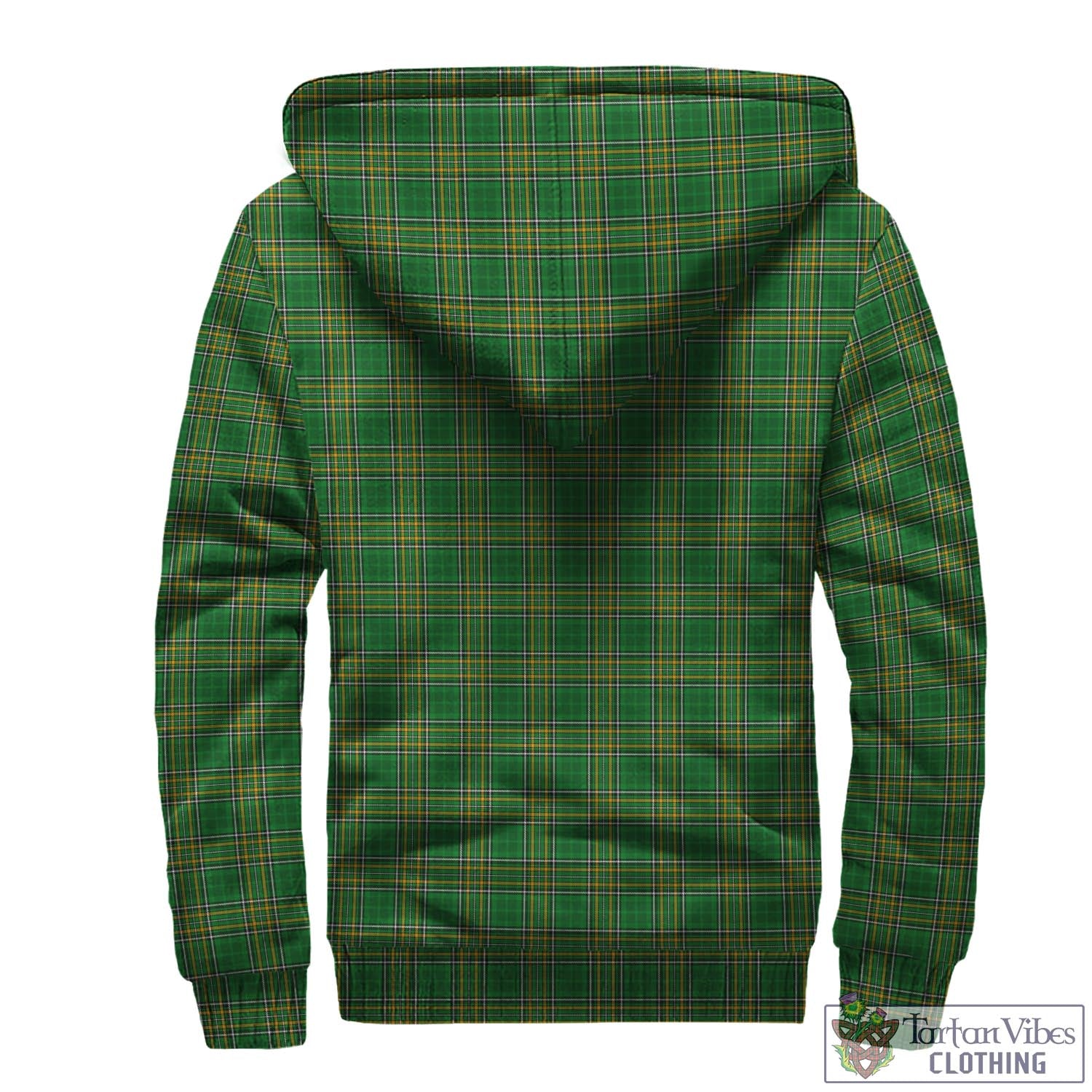 Tartan Vibes Clothing Mills Ireland Clan Tartan Sherpa Hoodie with Coat of Arms