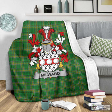 Milward Irish Clan Tartan Blanket with Coat of Arms - Tartan Vibes Clothing