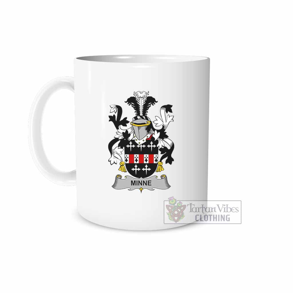 Minne Irish Clan Coat of Arms Ceramic Mug White - 2D-tartanvibesclothing