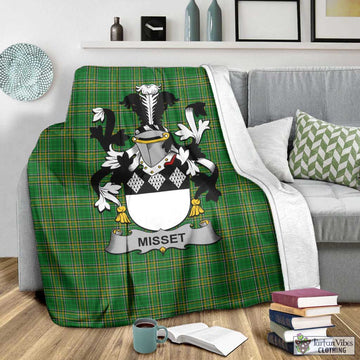 Misset Irish Clan Tartan Blanket with Coat of Arms - Tartan Vibes Clothing