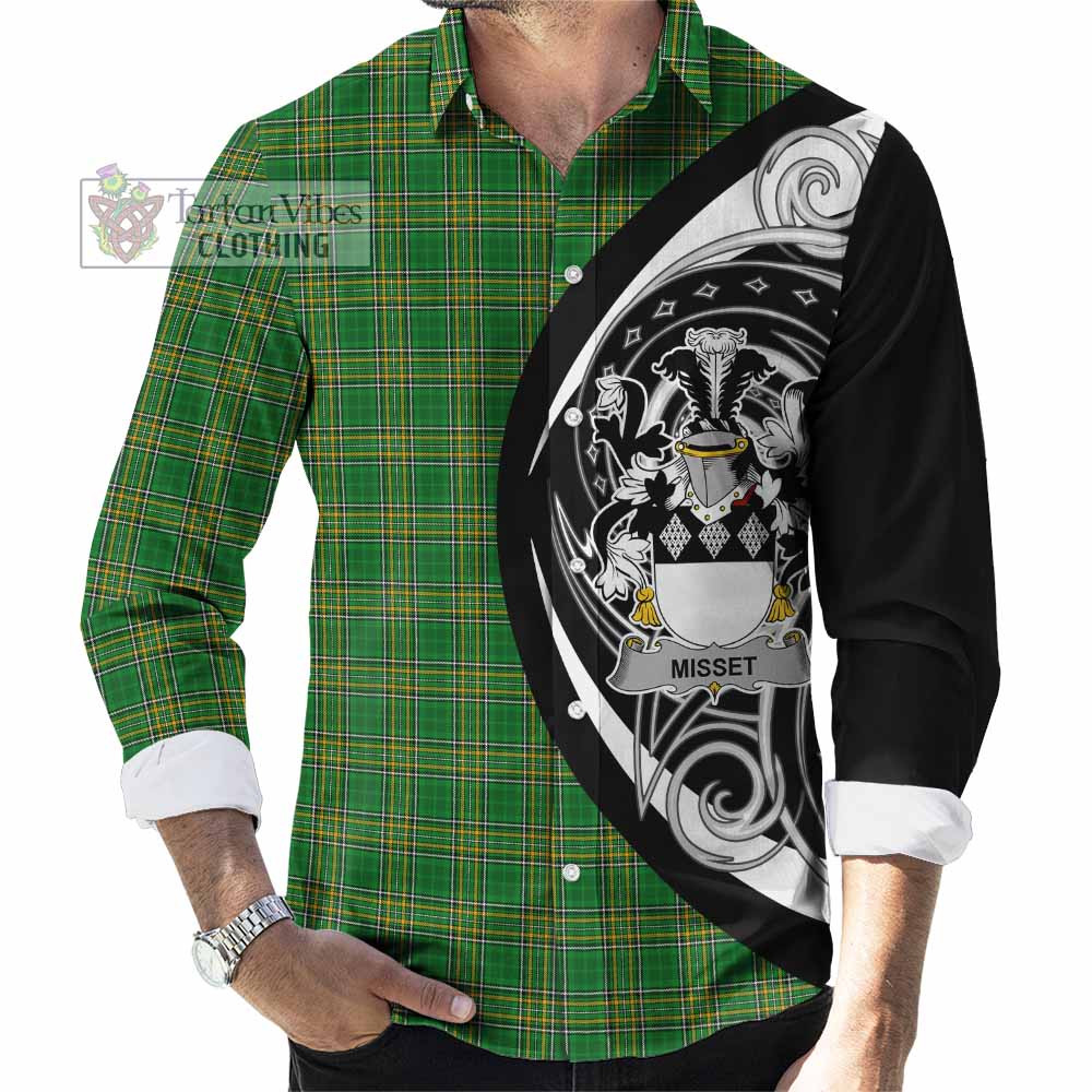 Misset Irish Clan Long Sleeve Button Shirt Celtic Circle Style - Tartan Vibes Clothing