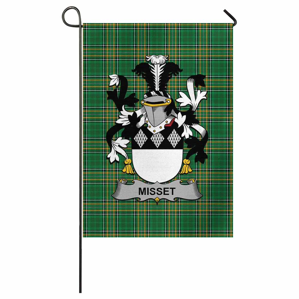 Misset Irish Clan Tartan Flag with Coat of Arms