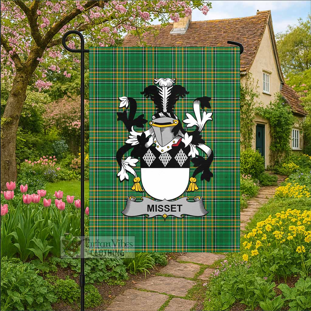 Misset Irish Clan Tartan Flag with Coat of Arms