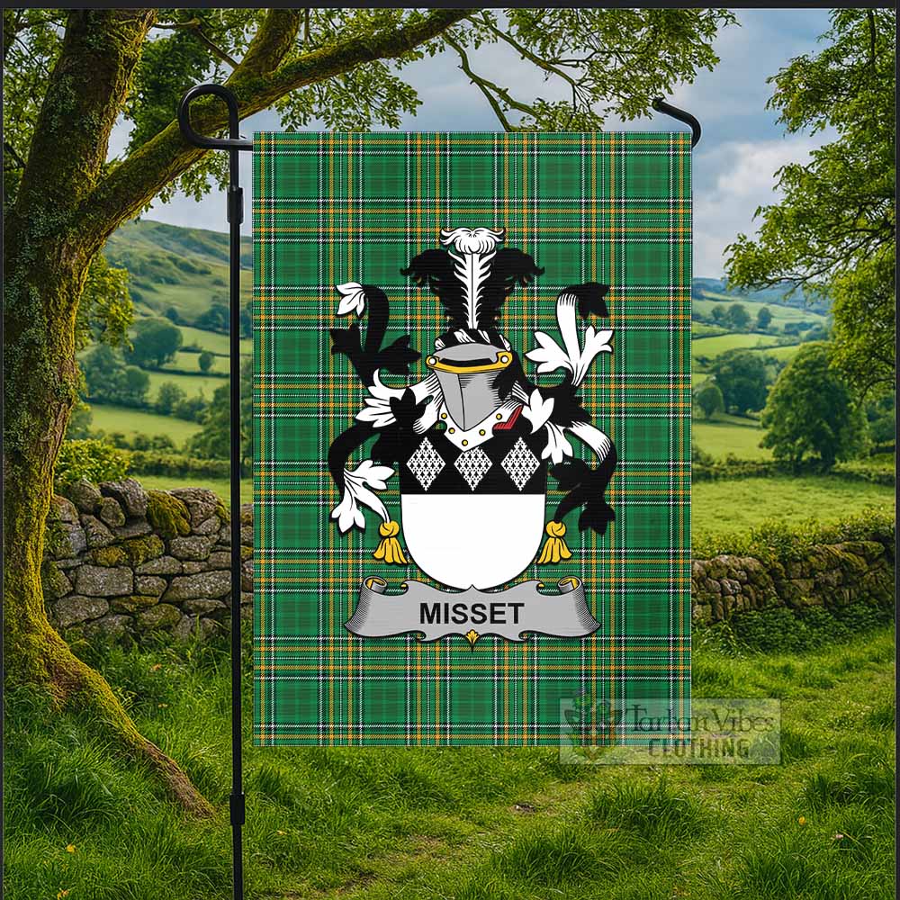 Misset Irish Clan Tartan Flag with Coat of Arms