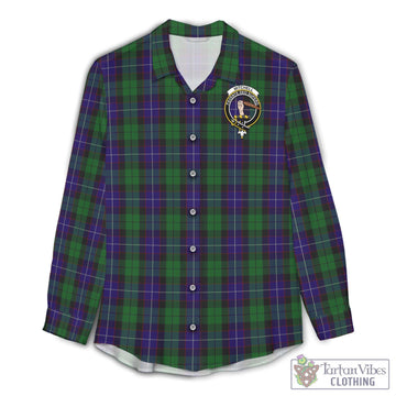 Mitchell Tartan Women's Casual Shirt with Family Crest Female - Tartan Vibes Clothing