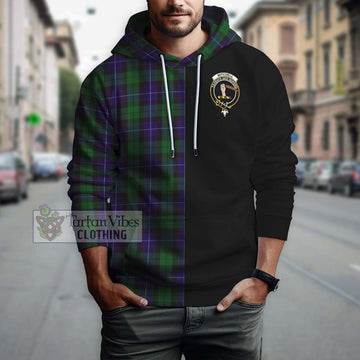 Mitchell Tartan Hoodie with Family Crest and Half Of Me Style Zip Hoodie - Tartan Vibes Clothing