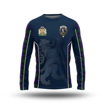 Mitchell Tartan Long Sleeve T-Shirt with Family Crest and Lion Rampant Vibes Sport Style Unisex - Tartan Vibes Clothing