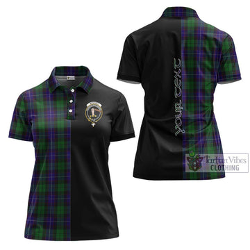 Mitchell Tartan Women's Polo Shirt with Family Crest and Half Of Me Style Women - Tartan Vibes Clothing