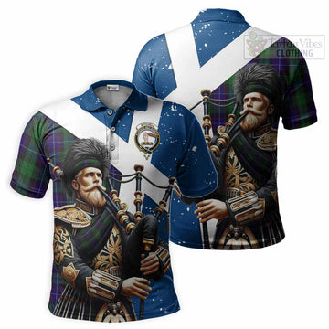 Mitchell Tartan Polo Shirt with Family Crest Scottish Bagpiper Vibes Kid - Tartan Vibes Clothing