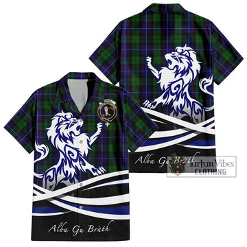 Mitchell Tartan Hawaiian Shirt with Alba Gu Brath Regal Lion Emblem Kid - Tartan Vibes Clothing