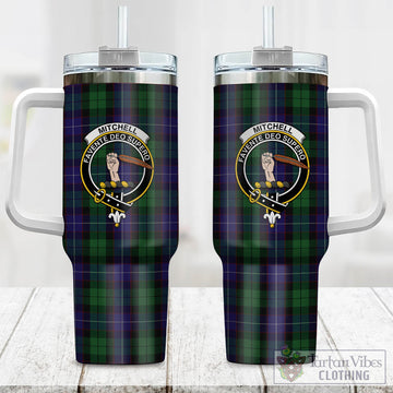 Mitchell Tartan Tumbler with Handle with Family Crest