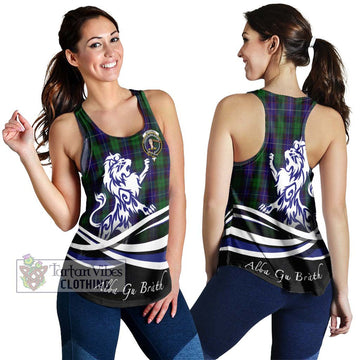 Mitchell Tartan Women's Racerback Tanks with Alba Gu Brath Regal Lion Emblem 4XL - Tartan Vibes Clothing