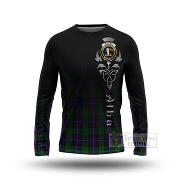 Mitchell Tartan Long Sleeve T-Shirt Featuring Alba Gu Brath Family Crest Celtic Inspired Unisex - Tartan Vibes Clothing