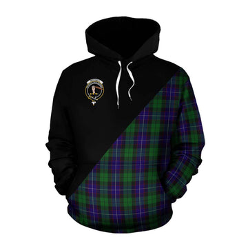 Mitchell Tartan Cotton Hoodie with Family Crest and Military Logo Style Pullover Hoodie XS - Tartan Vibes Clothing