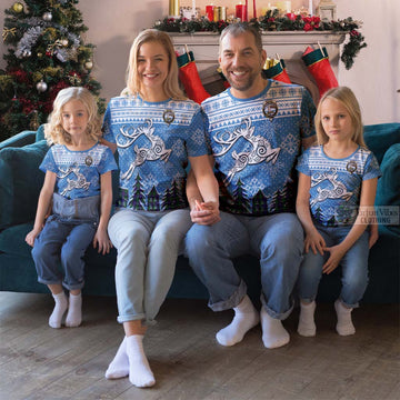 Mitchell Clan Christmas T-Shirt Celtic Reindeer Style Kid's Shirt - Tartan Vibes Clothing