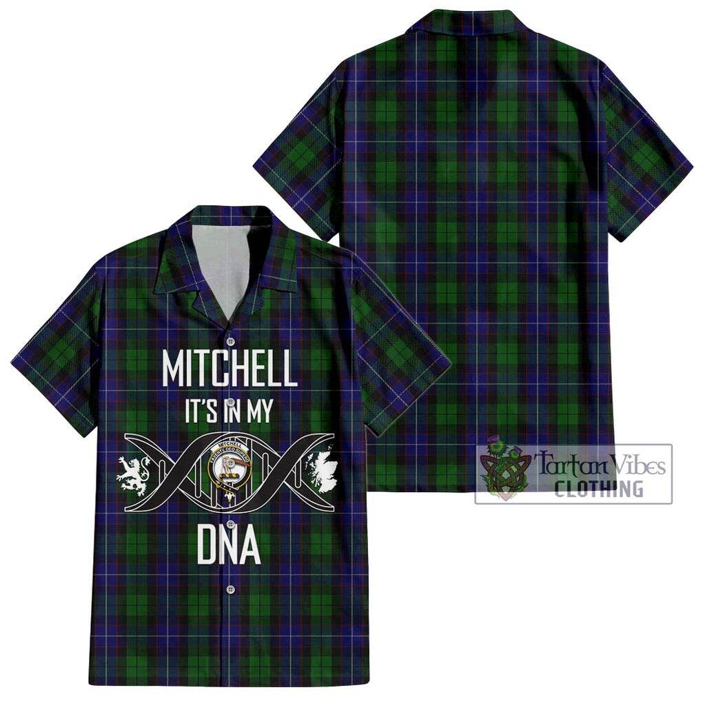 Mitchell Tartan Hawaiian Shirt with Family Crest DNA In Me Style Kid - Tartan Vibes Clothing