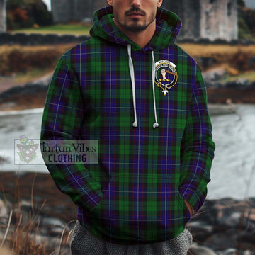 Mitchell Tartan Cotton Hoodie with Family Crest Zip Hoodie - Tartan Vibes Clothing