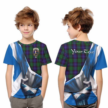 Mitchell Tartan Kid T-Shirt with Family Crest Scotland Patriotic Style Youth XL Size14 - Tartan Vibes Clothing