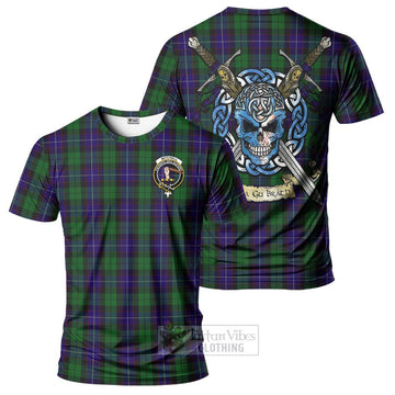 Mitchell Tartan T-Shirt with Family Crest Celtic Skull Style Kid's Shirt - Tartan Vibes Clothing
