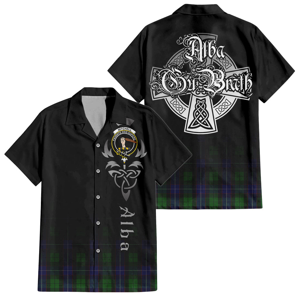 Mitchell Tartan Hawaiian Shirt Shirt Featuring Alba Gu Brath Family Crest Celtic Inspired Kid - Tartan Vibes Clothing