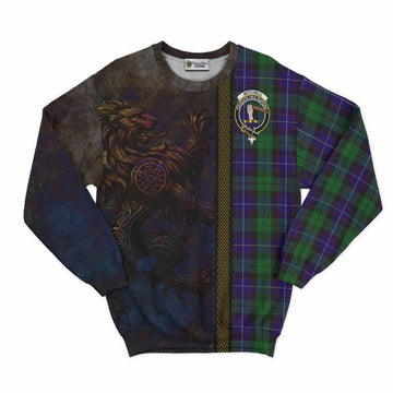 Mitchell Tartan Family Crest Sweatshirt Alba Gu Brath Be Brave Lion Ancient Style Unisex - Tartan Vibes Clothing