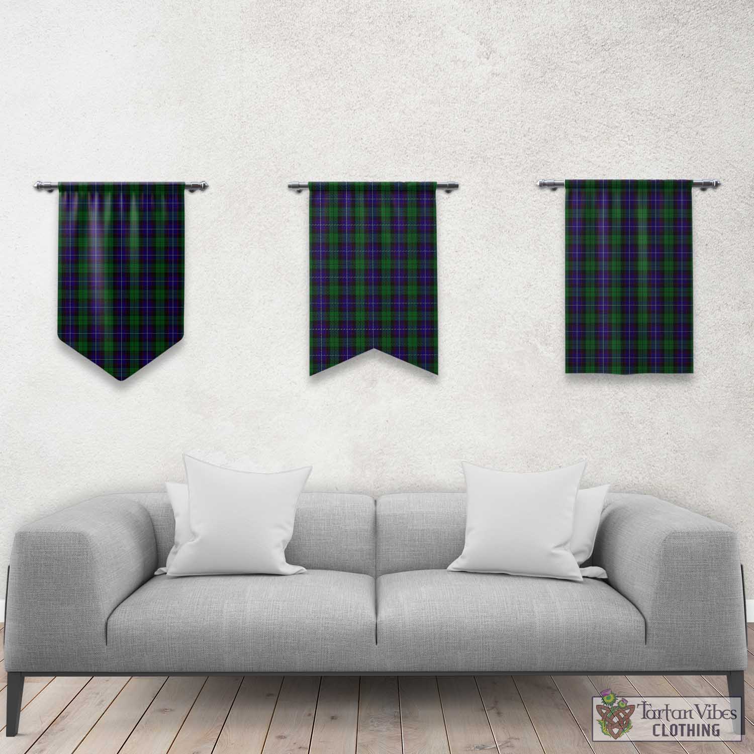 Mitchell Tartan Gonfalon, Tartan Banner Rectangle - Tartan Vibes Clothing
