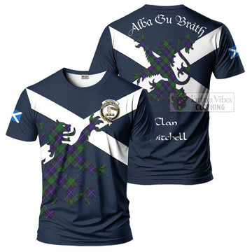 Mitchell Tartan Lion Rampant T-Shirt Proudly Display Your Heritage with Alba Gu Brath and Clan Name Kid's Shirt - Tartan Vibes Clothing