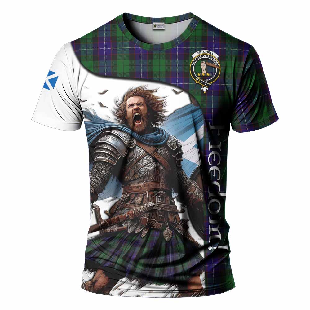 Mitchell Crest Tartan T-Shirt Inspired by the Freedom of Scottish Warrior