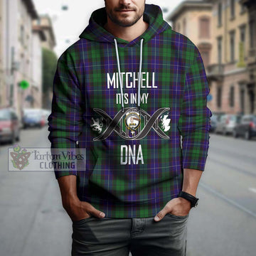 Mitchell Tartan Hoodie with Family Crest DNA In Me Style Pullover Hoodie - Tartan Vibes Clothing