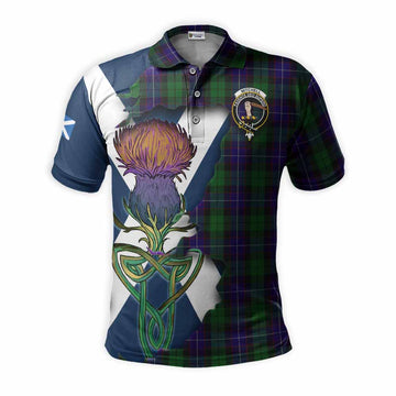 Mitchell Tartan Family Crest Polo Shirt Scottish Thistle Celtic Inspired Kid - Tartan Vibes Clothing