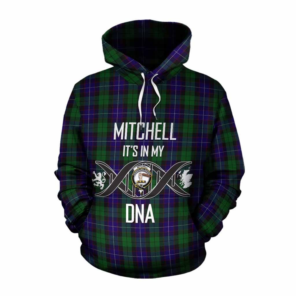Mitchell Tartan Cotton Hoodie with Family Crest DNA In Me Style Pullover Hoodie XS - Tartan Vibes Clothing