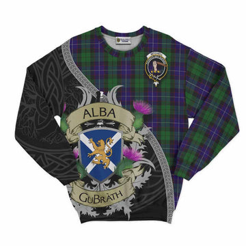 Mitchell Tartan Family Crest Sweatshirt Lion Rampant Royal Thistle Shield Celtic Inspired Unisex - Tartan Vibes Clothing