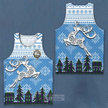 Mitchell Clan Christmas Men's Tank Top Celtic Reindeer Style Men - Tartan Vibes Clothing
