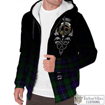 Mitchell Tartan Sherpa Hoodie Featuring Alba Gu Brath Family Crest Celtic Inspired Unisex - Tartan Vibes Clothing