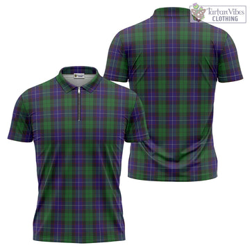 Mitchell Tartan Zipper Polo Shirt Unisex - Tartan Vibes Clothing