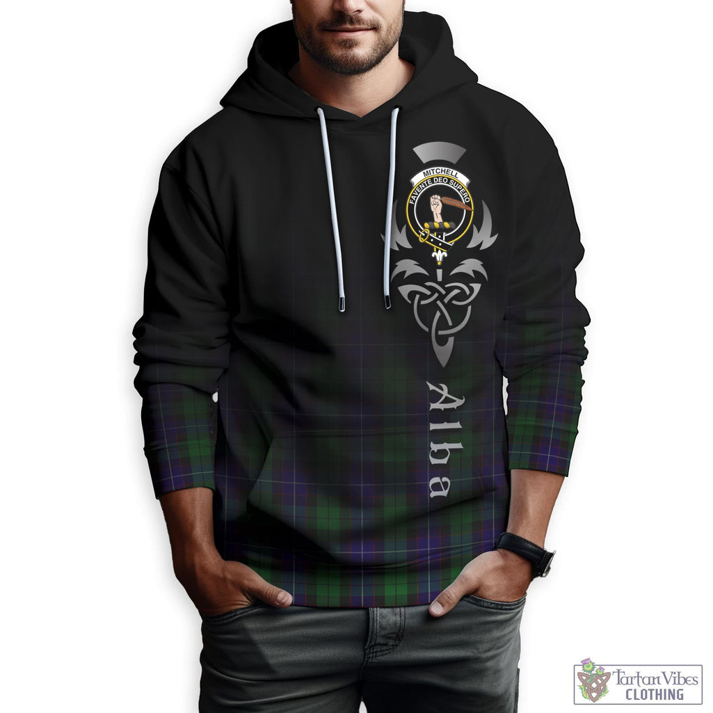 Mitchell Tartan Hoodie Featuring Alba Gu Brath Family Crest Celtic Inspired Zip Hoodie - Tartan Vibes Clothing