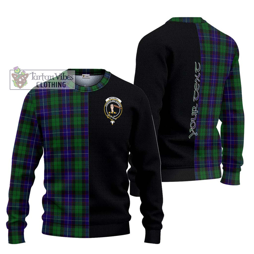 Mitchell Tartan Ugly Sweater with Family Crest and Half Of Me Style Unisex - Tartan Vibes Clothing