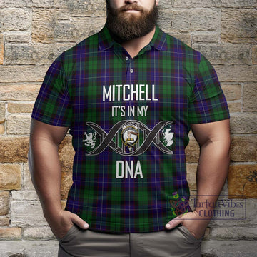 Mitchell Tartan Polo Shirt with Family Crest DNA In Me Style Kid - Tartan Vibes Clothing