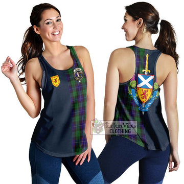 Mitchell Tartan Women's Racerback Tanks Alba with Scottish Lion Royal Arm Half Style 4XL - Tartan Vibes Clothing