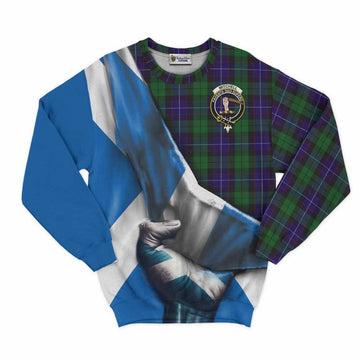 Mitchell Tartan Sweatshirt with Family Crest Scotland Patriotic Style Unisex - Tartan Vibes Clothing