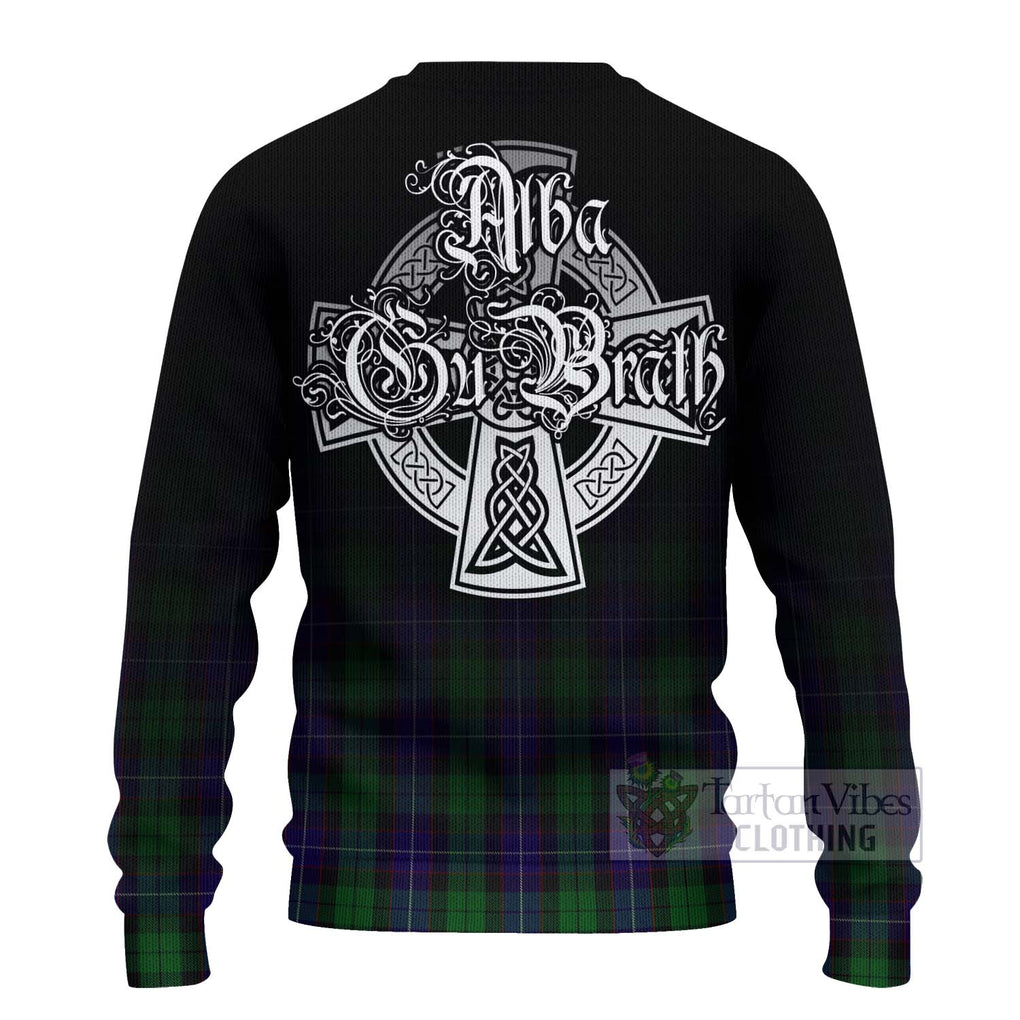 Mitchell Tartan Ugly Sweater Featuring Alba Gu Brath Family Crest Celtic Inspired - Tartan Vibes Clothing