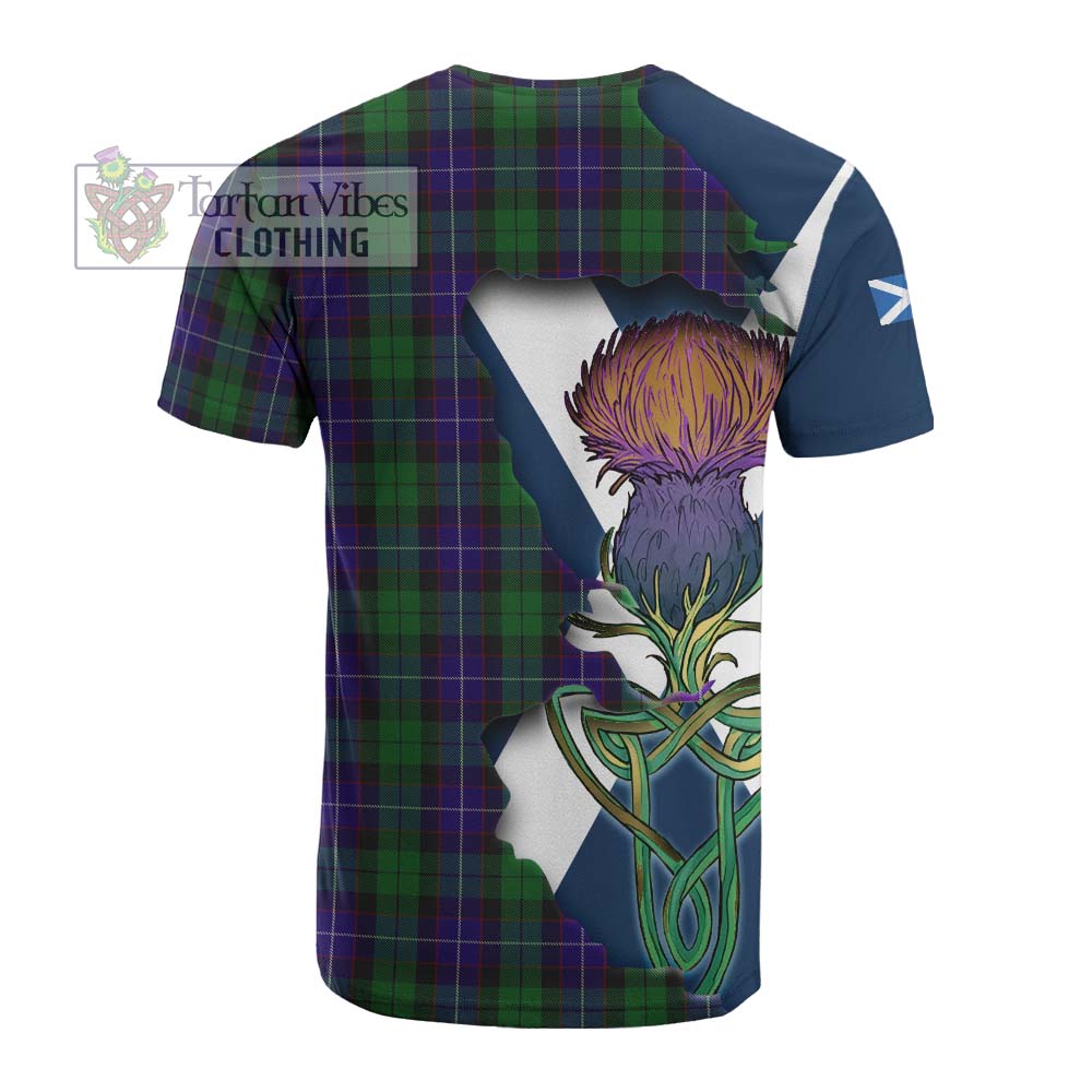 Tartan Vibes Clothing Mitchell Tartan Family Crest Cotton T-shirt Scottish Thistle Celtic Inspired
