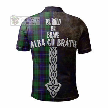 Mitchell Tartan Family Crest Polo Shirt Alba Gu Brath Be Brave Lion Ancient Style - Tartan Vibes Clothing