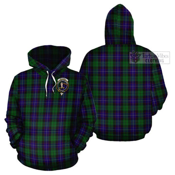Mitchell Tartan Cotton Hoodie with Family Crest - Tartan Vibes Clothing