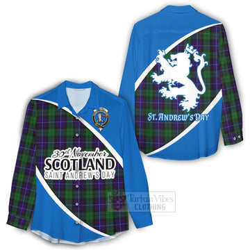 Mitchell Family Crest Tartan Women's Casual Shirt Celebrate Saint Andrew's Day in Style - Tartan Vibes Clothing