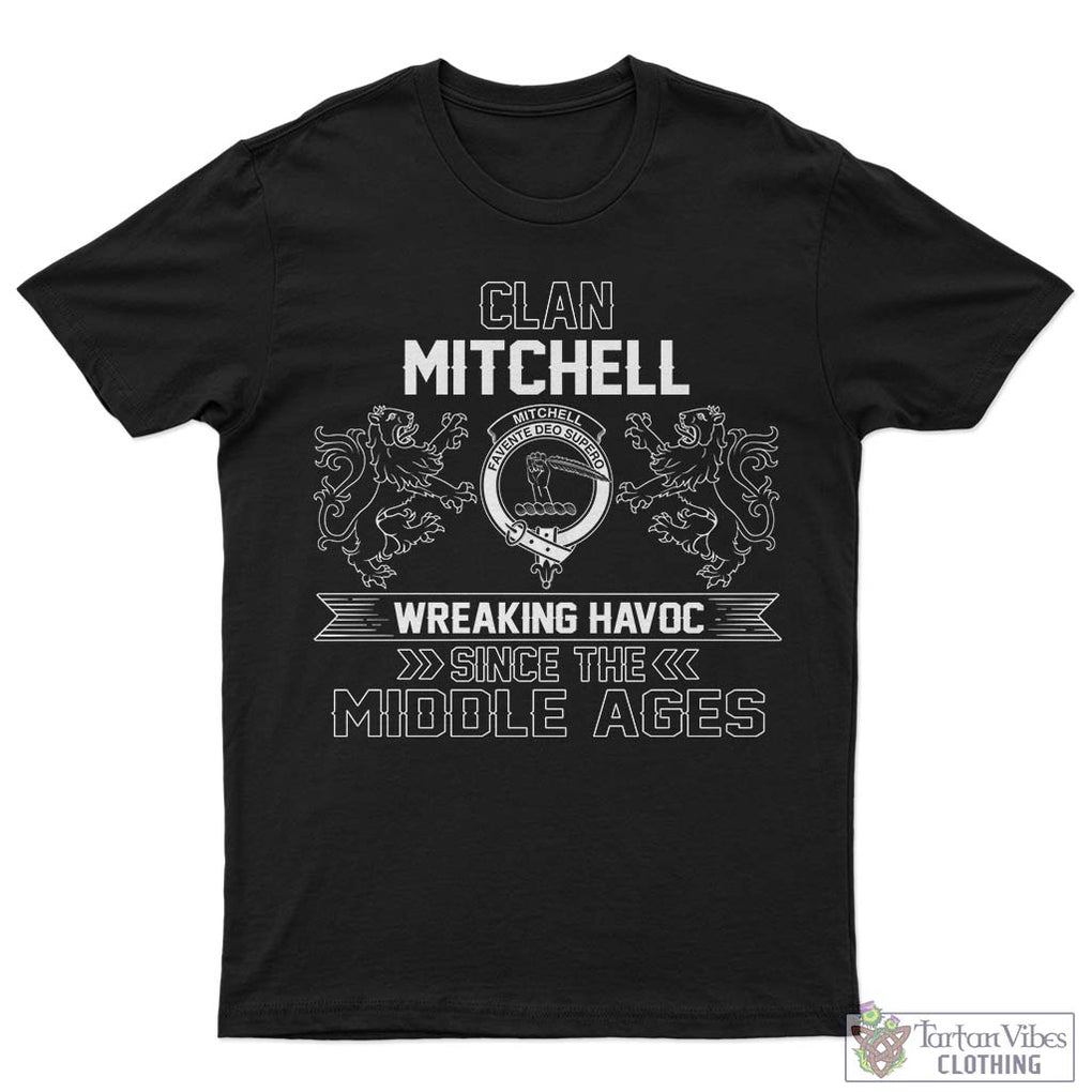 Mitchell Family Crest 2D Cotton Men's T-Shirt Wreaking Havoc Style 5XL - 2D-tartanvibesclothing