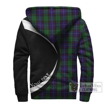 Mitchell Tartan Sherpa Hoodie with Family Crest Circle Style - Tartan Vibes Clothing