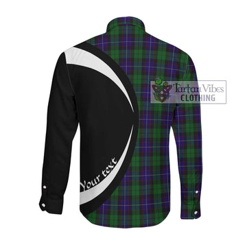Mitchell Tartan Long Sleeve Button Up with Family Crest Circle Style Men's Shirt - Tartan Vibes Clothing