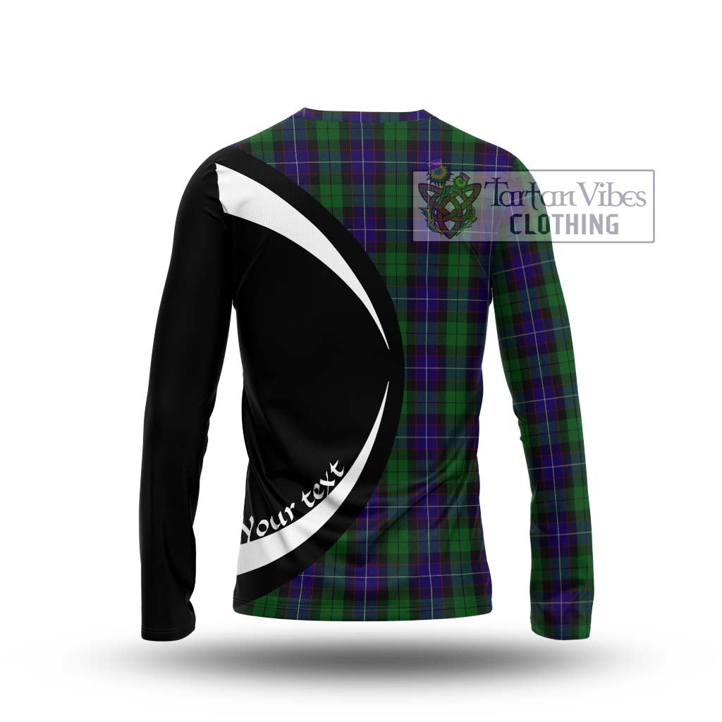 Mitchell Tartan Long Sleeve T-Shirt with Family Crest Circle Style - Tartan Vibes Clothing